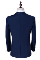 Load image into Gallery viewer, Navy Blue 3 Pieces Slim Fit Casual Tuxedo Suits