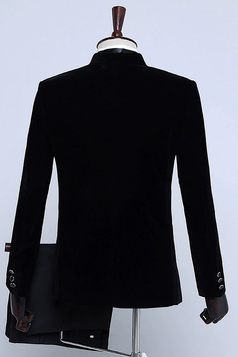Load image into Gallery viewer, Black Velvet Men&#39;s Tuxedo for Party