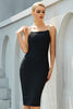 Load image into Gallery viewer, Bodycon Spaghetti Straps Black Party Dress Backless