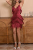 Load image into Gallery viewer, Spaghetti Straps White Graduation Dress with Tassel