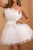 Load image into Gallery viewer, Tulle Strapless White Graduation Dress