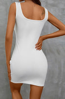 Load image into Gallery viewer, Bodycon Sleeveless Mini White Graduation Dress
