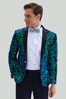 Load image into Gallery viewer, Green Sequined Men&#39;s Blazer Jacket