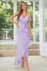 Load image into Gallery viewer, Asymmetrical Spaghetti Straps Lilac Formal Dress