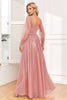 Load image into Gallery viewer, Dusty Rose A-Line Long Sleeves Prom Dress