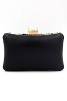 Load image into Gallery viewer, Black Beaded Shoulder Chain Evening Clutch