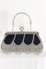 Load image into Gallery viewer, Black Beaded Fringes Party Handbag