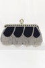 Load image into Gallery viewer, Black Beaded Fringes Party Handbag