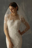 Load image into Gallery viewer, White Handmade Beaded Mid-Length Bridal Veil