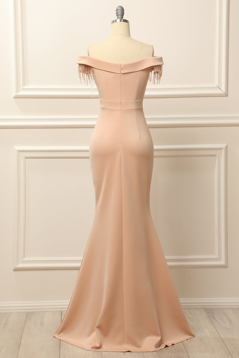 Load image into Gallery viewer, Mermaid Blush Prom Formal Dress with Appliques