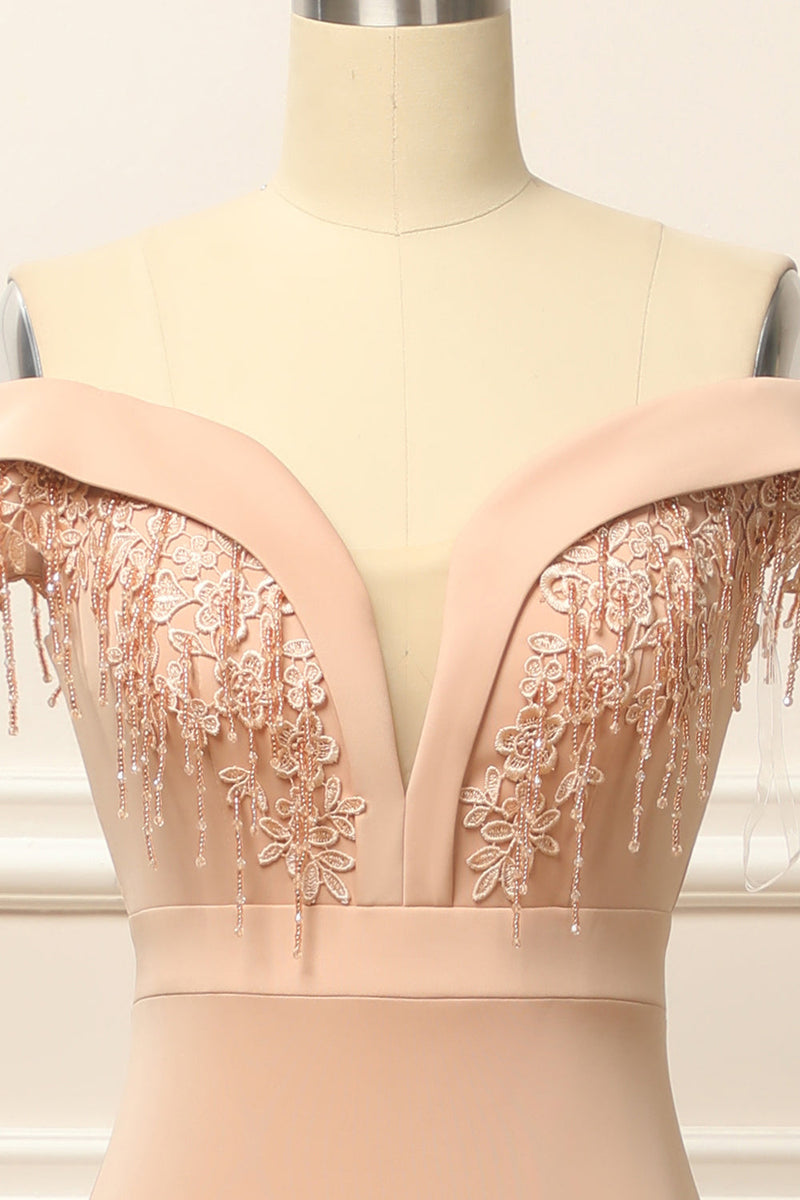 Load image into Gallery viewer, Mermaid Blush Prom Formal Dress with Appliques