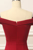 Load image into Gallery viewer, Simple Mermaid Burgundy Long Prom Dress
