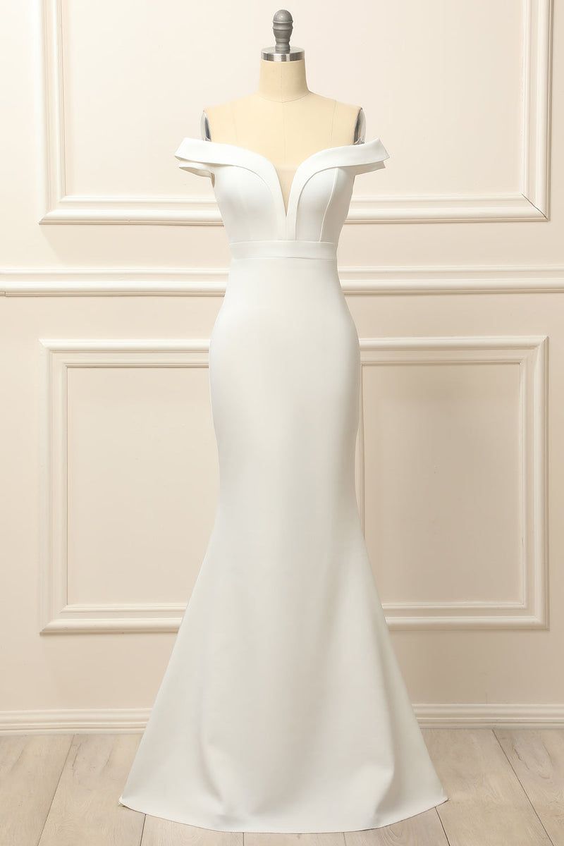 Load image into Gallery viewer, Simple Mermaid Burgundy Long Prom Dress