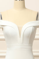 Load image into Gallery viewer, Mermaid Off the Shoulder White Wedding Dress