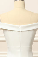 Load image into Gallery viewer, Mermaid Off the Shoulder White Wedding Dress