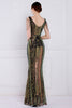 Load image into Gallery viewer, Black Sheath Sequins Prom Dress with Fringes