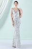Load image into Gallery viewer, White Spaghetti Straps Prom Dress