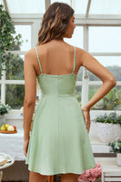 Load image into Gallery viewer, Open Back Spaghetti Straps White Graduation Dress