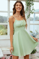 Load image into Gallery viewer, Open Back Spaghetti Straps White Graduation Dress