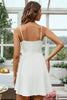 Load image into Gallery viewer, Open Back Spaghetti Straps White Graduation Dress