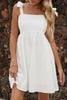 Load image into Gallery viewer, Spaghetti Straps A Line Mini White Graduation Dress