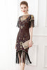 Load image into Gallery viewer, Black Sequins Bodycon Sparkly Party Dress with Fringes
