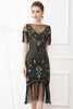 Load image into Gallery viewer, Black Sequins Bodycon Sparkly Party Dress with Fringes