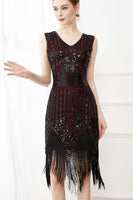 Load image into Gallery viewer, Fringes Glitter Sequins Party Dress with Sleeveless