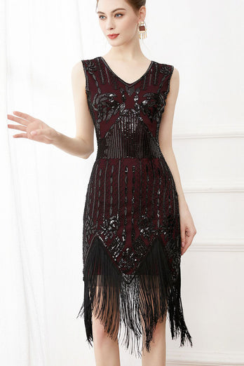 Fringes Glitter Sequins Party Dress with Sleeveless