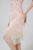 Load image into Gallery viewer, Blush Sequins Sparkly Party Dress with Fringes