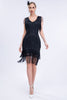 Load image into Gallery viewer, Black Fringes Sequins Party Dress with Sleeveless