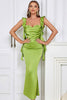 Load image into Gallery viewer, Green Sweetheart Neck Bodycon Long Open Back Party Dress