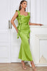Load image into Gallery viewer, Green Sweetheart Neck Bodycon Long Open Back Party Dress