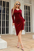 Load image into Gallery viewer, Dark Green Long Sleeves Holiday Party Dress with Pleated