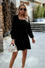 Load image into Gallery viewer, Black Velvet A line Holiday Party Dress with Pleated