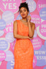 Load image into Gallery viewer, Orange One Shoulder Mermaid Sparkly Prom Dress with Sequins