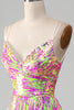 Load image into Gallery viewer, Pink Sparkly Mermaid Prom Dress with Slit