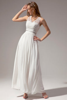 Long V-neck Bridesmaid Dress