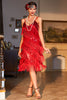 Load image into Gallery viewer, Black Spaghetti Straps Fringed Sequins Sparkly Party Dress