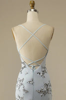 Load image into Gallery viewer, Beaded Backless Spaghetti Straps Prom Dress