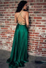 Load image into Gallery viewer, Royal Blue Halter Backless A Line Prom Dress with Slit