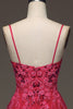 Load image into Gallery viewer, Spaghetti Straps A Line Red Prom Dress with Appliques