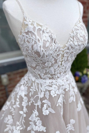 Floor Length Wedding Dress with Appliques