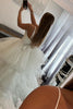 Load image into Gallery viewer, Glitter White Detachable Train Prom Dress