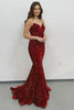 Load image into Gallery viewer, Mermaid Fuchsia Sequins Long Prom Dress