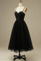 Load image into Gallery viewer, Tulle A-line Midi Simple Prom Dress