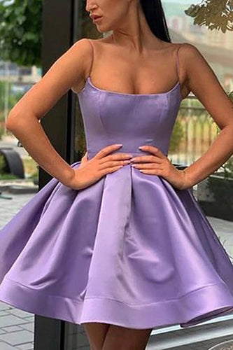 Simple Purple Graduation Dress