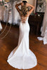 Load image into Gallery viewer, White Lace-Up Back Wedding Dress with Slit