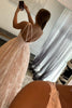 Load image into Gallery viewer, One Shoulder Pink Princess Prom Dress with Beading Butterfly