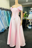 Load image into Gallery viewer, Satin Off the Shoulder Princess Corset Prom Dress